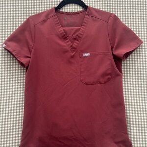 FIGS Women's Scrubs Dark Cherry